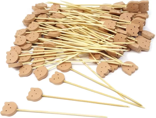 200PCS Cute Cat Cocktail Picks Cocktail Sticks, Party Food Decoration Toothpicks