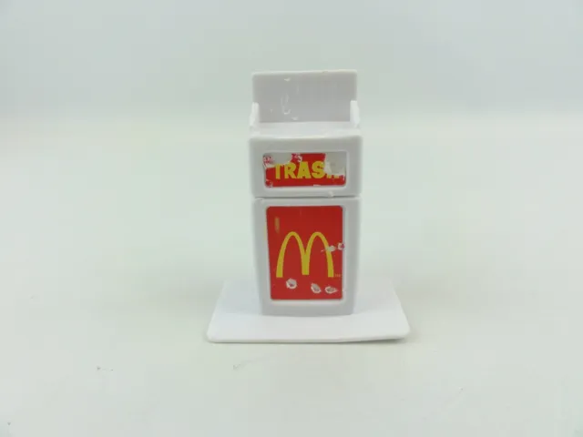 Trash Bin Can figure from CDI 2003 McDonald’s Play Restaurant Yellow Red White