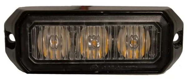 Ambre Stroboscopique LED Lampe - 3 X 3W - 12/24V MAYPOLE