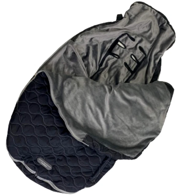 JJ Cole Urban Bundle Me for Car seat Stroller Cover Black with Soft Gray Fleece