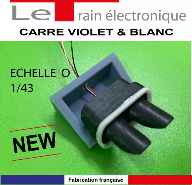 CARRE VIOLET 1/43 échelle O signalisation lumineuse