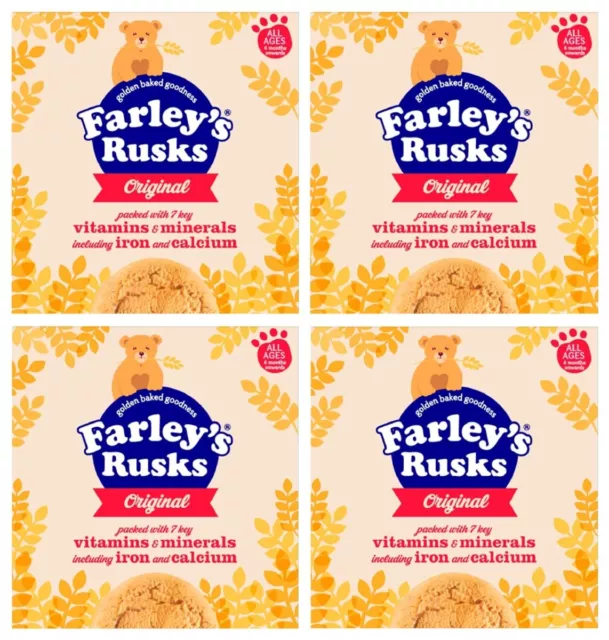 4x Heinz / Farley's Original Rusks / 300 g / All Ages / Vitamins & Minerals