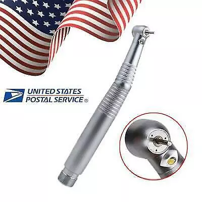 2 Hole Denshine Dental LED E-generator Fast High Speed Handpiece Turbine Push US