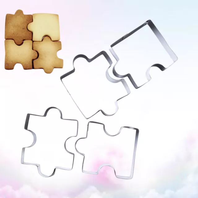 4pcs Stainless Steel Cookie Biscuit Cutter Set DIY Baking Mold Mould