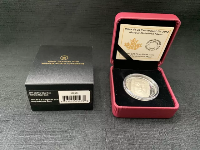 2014 $25 Fine Silver Coin "Matriarch Moon Mask"