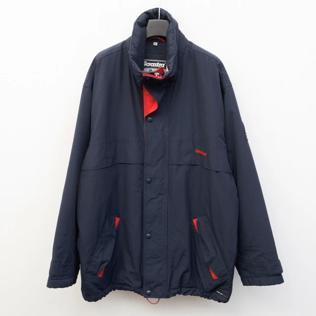 Gaastra Uomo L Cappotto Giacca a Vento Nylon Impermeabile Pr-G Luce Full Zip Top