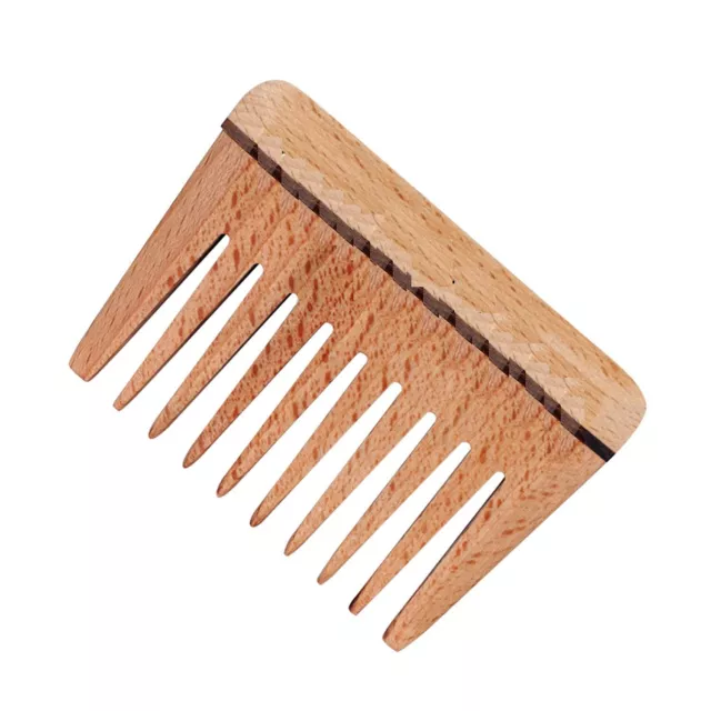Handmade Wide Tooth Wooden Comb Wooden teeth have rounded Brown