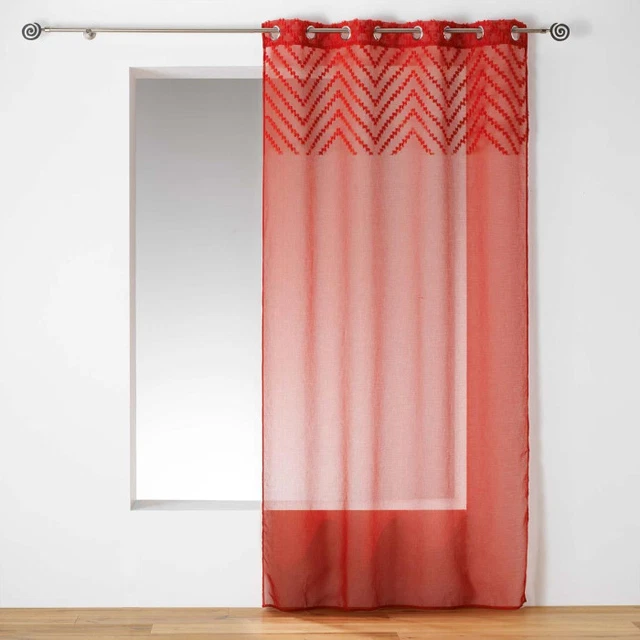 Rideau Voil Aquarelle Colour Dream 140x240 Cm Rose Fleuri - Neuf Avec Pattes