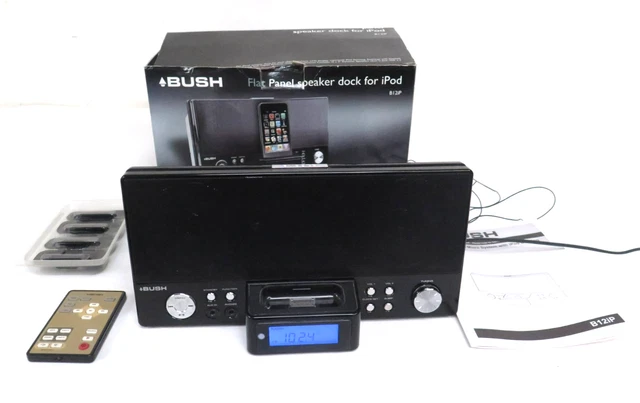 BUSH B12IP FLAT Panel Speaker Dock for iPod - Black Unit + Accessories ...