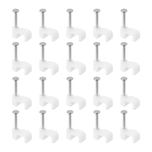 Cable Clips, 100pcs 5mm Nail in Cable Clips Cable Clamps Cable Tacks Cord Clips