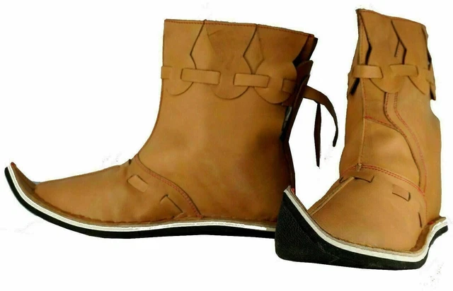 Nouvelles chaussures en cuir d'armure romaine viking médiévale pour la...