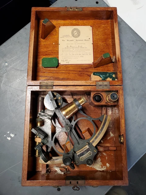 Vintage Nautical Maritime Ship's Navigational Sextant Husun 1937 Heath & Co.