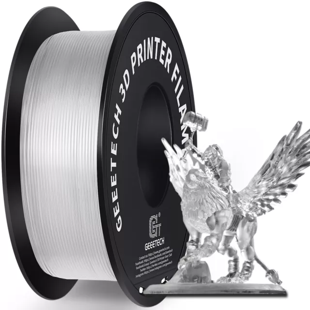 Geeetech PLA Filament 1.75mm 1kg Transparent Hochfestes Filament für 3D Drucker