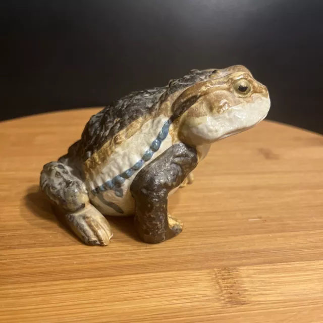 Vintage Bullfrog Stoneware Pottery Figurine Rare HTF Frog Toad