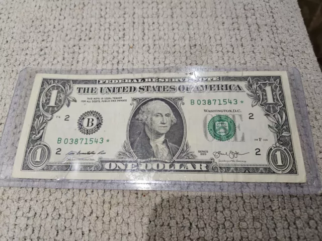 2013 - $1 Dollar Duplicate B Series Error Star Note - Rare Bill!