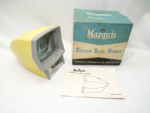 Vintage BAKELITE Marquis COLOUR SLIDE VIEWER 1960s Commonwealth Moulding Working