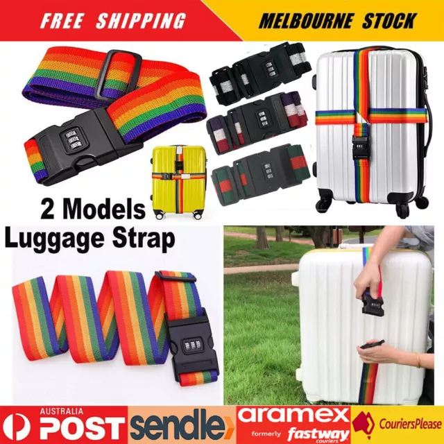 Luggage Strap Code Password Travel Suitcase Secure Lock Safe Nylon Packing Belt