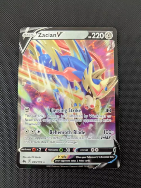 Pokémon - Crown Zenith - Zacian V - SWSH292 - Full Art Promo - NM/M