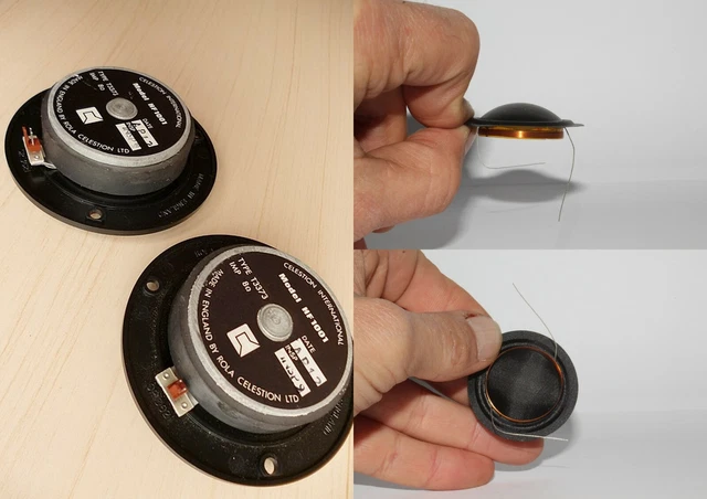 Tweeters Bobine Vocale 8 Ohms - Pour Aigus Home Cinéma Ou Audio Pro, Diaphragme Film Plat - 2