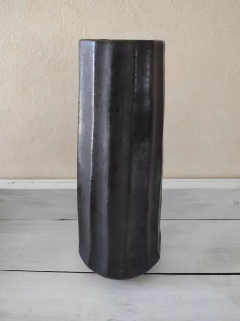 Vase Amphore Artisanal en Céramique Noire - Style Contemporain - Collection Déco