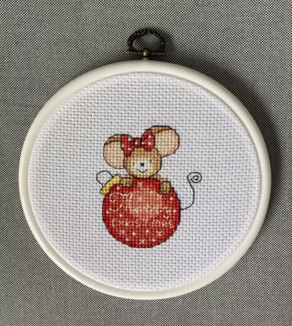 Broderie souris Merry Christmas