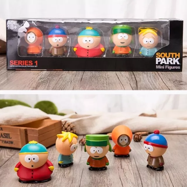 Jouet South Park figurines lot de 5 pièces kenny cartman kyle butter et stan 6cm