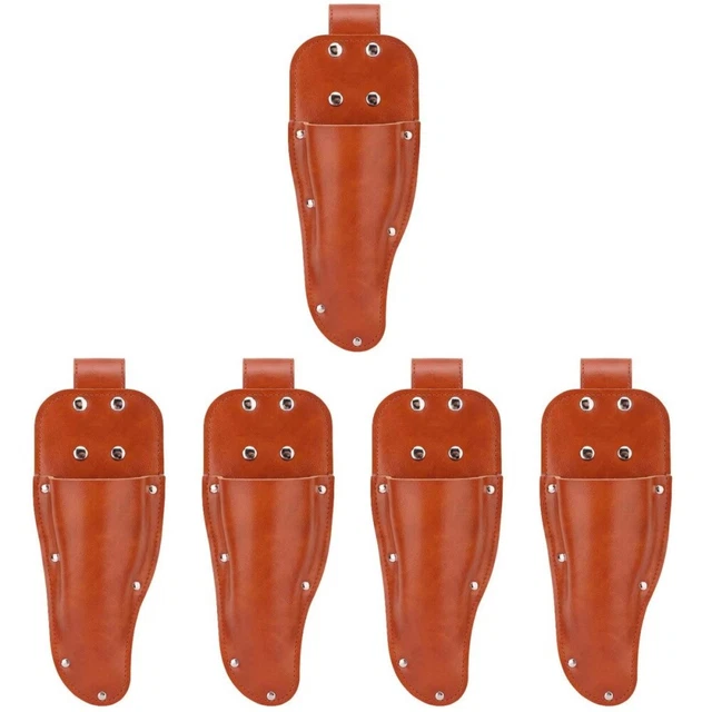 Set forbici 5 pezzi fondina Pu per marrone chiaro