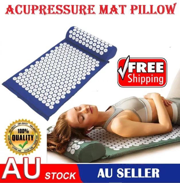 Body Massager Mat Yoga Acupressure Pillow Lotus Spike Back Pain Relief Massager