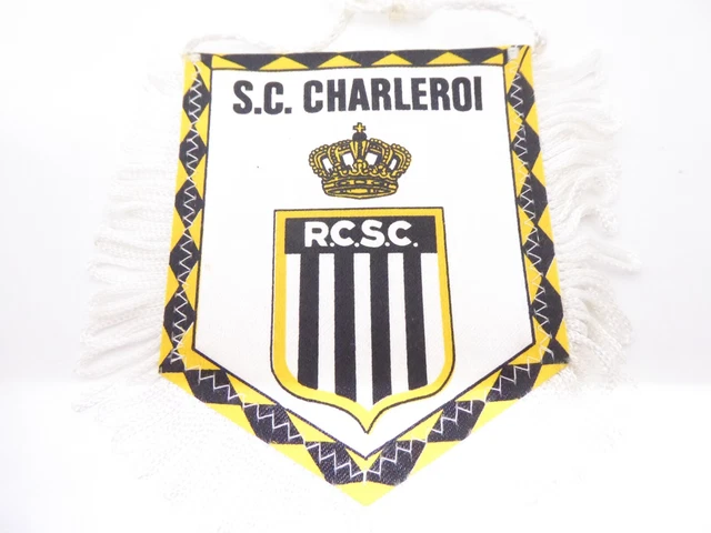 Fanion RCSC Charleroi Belgique Rare - Football, Vintage, Occasion Avec Traces D'usure
