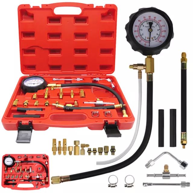 0-140PSI Fuel Injection Pump Pressure Tester Injector Pump Pressure Gauge Kit US