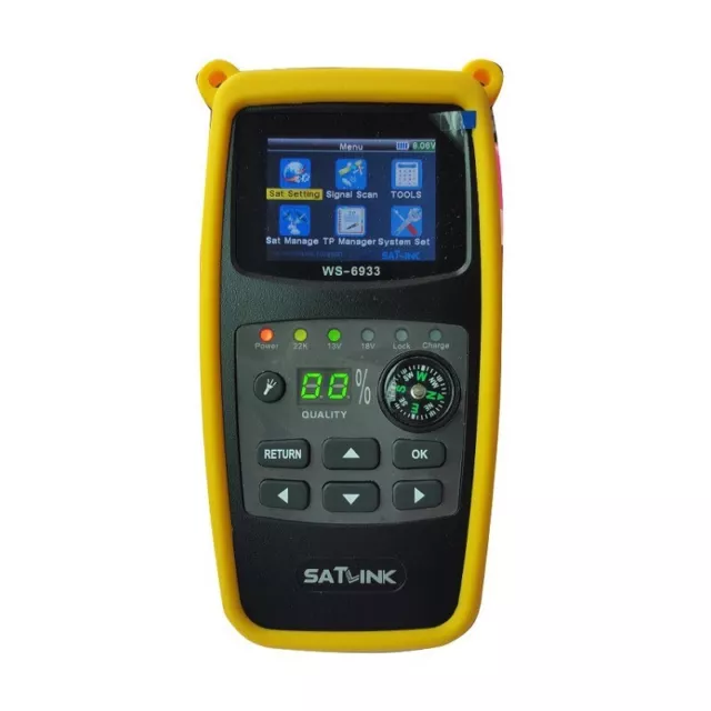 WS-6933 DVB-S2 Satellite Signal Finder+2.1" LCD Flashlight Compass for SATLINK