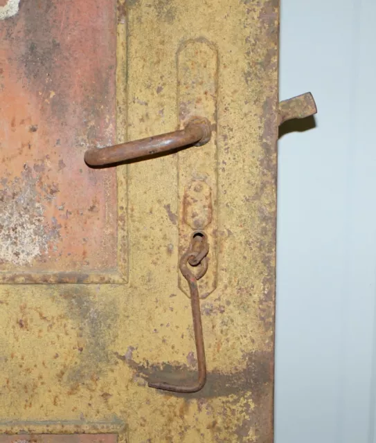 Rare 1922 Hand Painted Hungarian Hand Painted Security Anti Looting Door Hungry 6