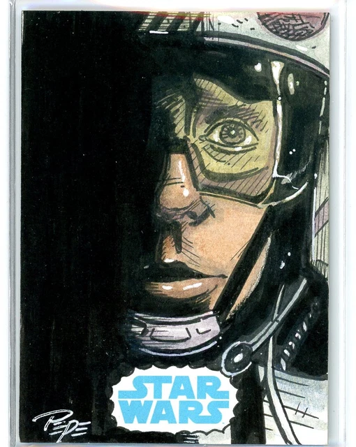 Topps Star Wars The Force Awakens 1/1 Sketch Card by Darrin Pepe (KD)