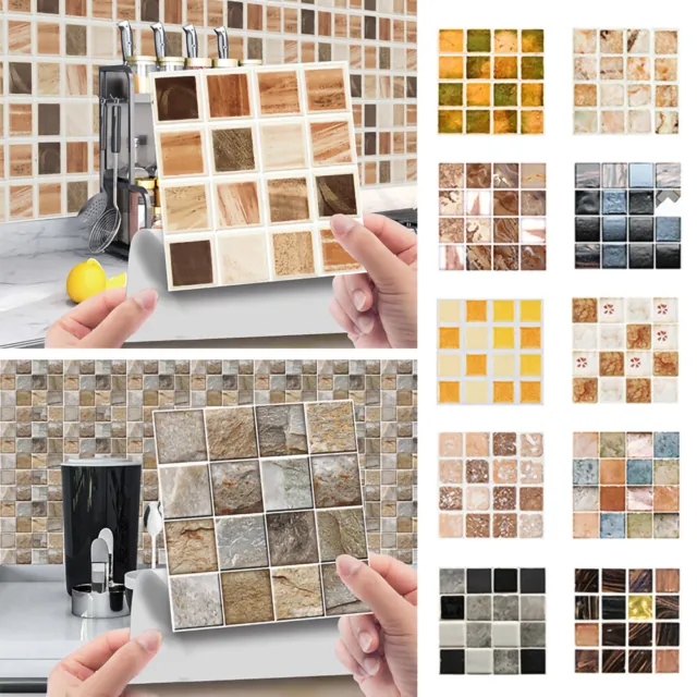 Calcomanía de PVC impermeable de mosaico a prueba de aceite piso mexicano 18 piezas