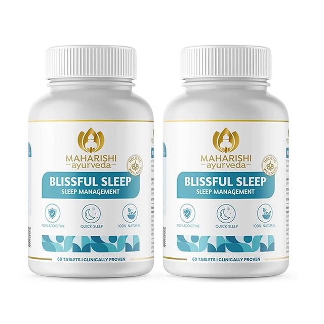 Maharishi Ayurveda Sueño Feliz para la Gestión del Sueño Sueño Profundo 60 pestañas paquete 2