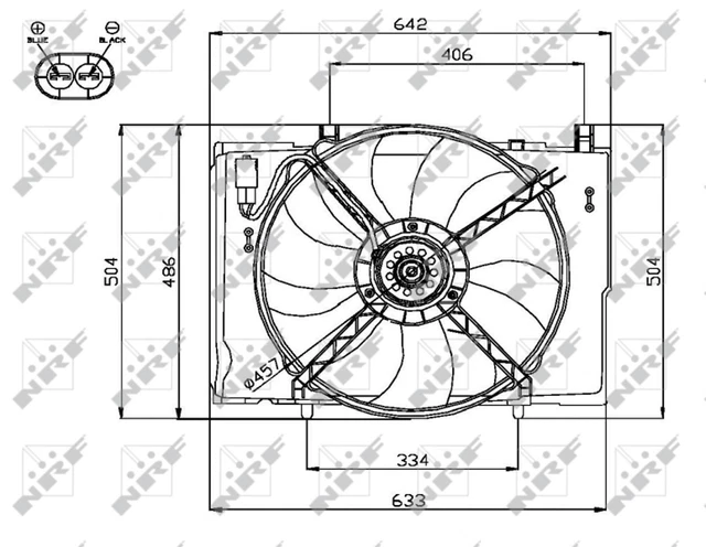 Ventola mai usata senza prezzo di riserva raffreddamento motore 47741 per MERCEDES CLASSE W210 W202 modello S202 S210 CLK