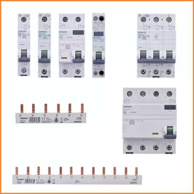 Siemens FI Schalter Leitungsschutz Sicherungsautomat Sicherung 1- und 3-polig