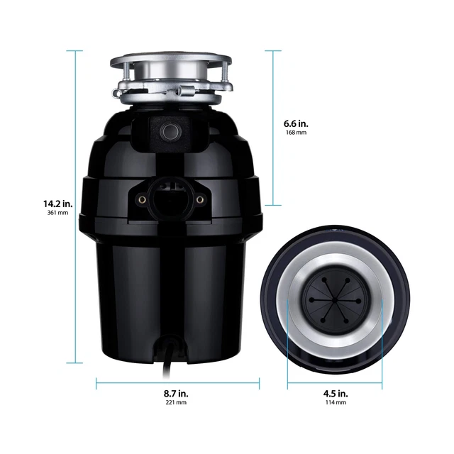 ECO LOGIC EL9DSBK 9 Deluxe Designer Series Food Waste Disposer with
