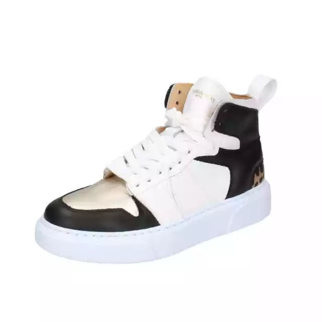 Chaussures Femme RUSSELL & BROMLEY 41 Ue Baskets Blanc Cuir Noir BC225-41