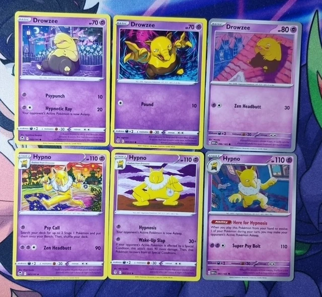 POKEMON CARD DROWZEE & hypno evolution line Bundle 151 evolving skies