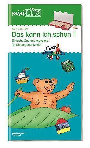 miniLÜK: Das kann ich schon 1: Einfache Zuordnungsspiele für Kindergartenkinder