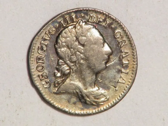 GREAT BRITAIN  1781  1 Pence Maundy  George III  Silver XF