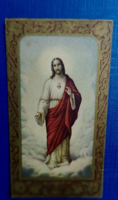 Antico Raro Santino Sacro Cuore di Gesù