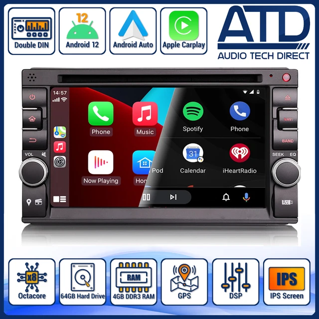 Wireless Carplay & Android Auto Display: Doppel-DIN-Radios