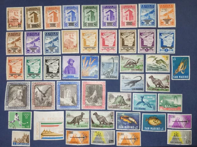 Lot309 Briefmarken San Marino +/- 1945 Postfrisch & Gestempelt Motive