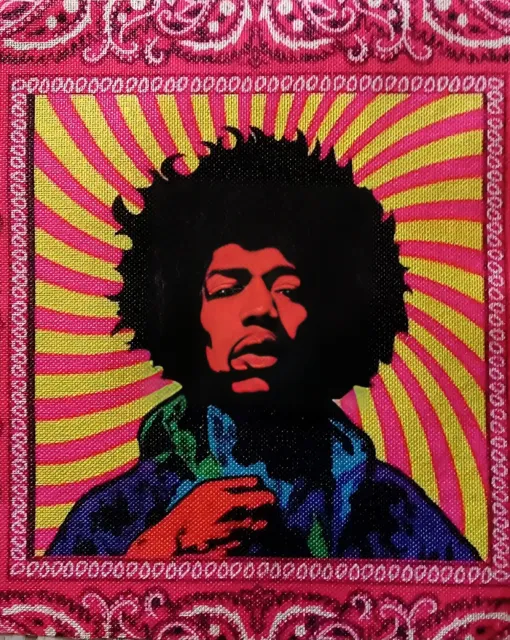Jimmy Hendrix Large Iron  On patch for Back of jacket, Flannel shirt or T-shirt