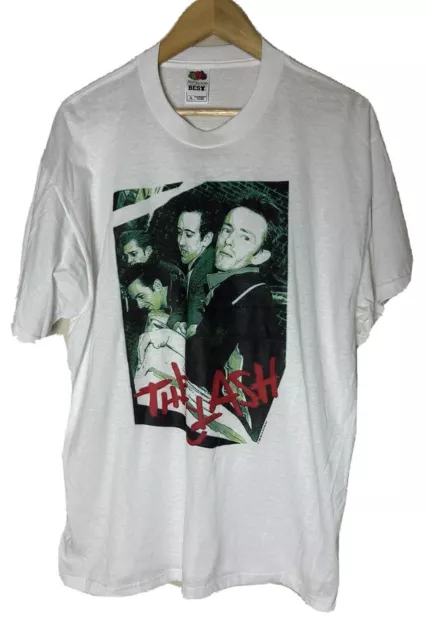 Vintage The Clash Shirt White Punk Short Sleeve Crew Neck Fruit Of The Loom XL