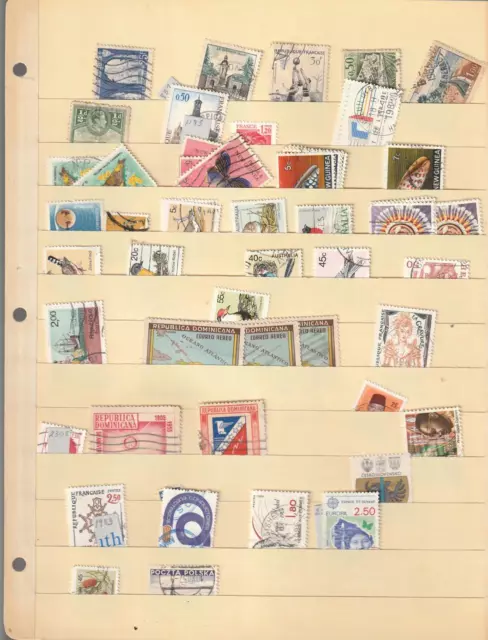 Large Worldwide Collection / Accumulation on 7 Stock Pages OVER 500 Stamps 3