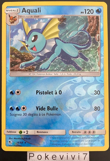 Pokemon Card AQUALI 18/68 Holo REVERSE Sun & Moon 11.5 SL11.5 EN NEW
