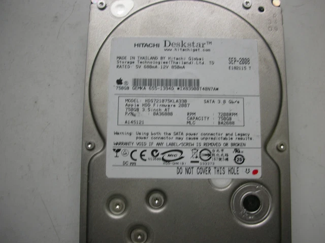 Hitachi HDP725050GLA360 Disque Dur Interne 8,9 cm/3,5 "500 Go, 7200 TR